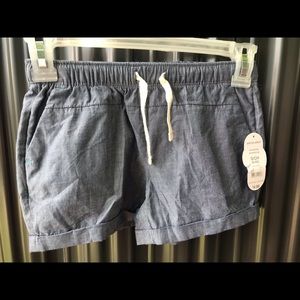 Wonder Nation Chambray Shorts Girls size 6/6x NWT